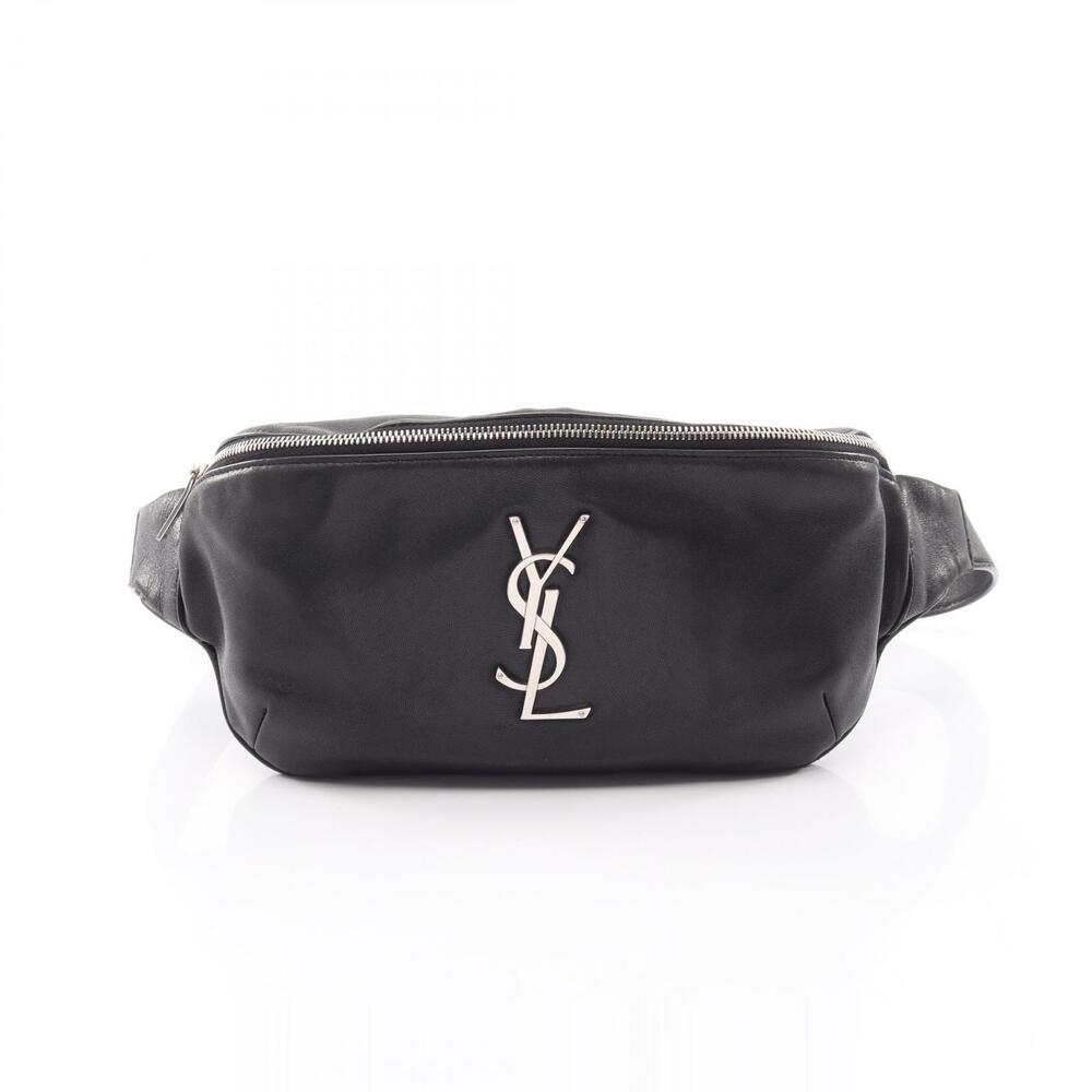 Saint Laurent Paris Cassandra Monogram Waist Bag Body Leather Black